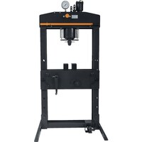 長崎ジャッキ 長崎ジャッキ 油圧矯正プレス(エア手動兼用)安全ガード付(受注生産)35TON NSP350AS 1台