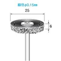 アルゴファイルジ アルゴファイル ステンレスブラシ Φ25X6平型特厚 Φ3.0軸 線径0.15 BM552 1Pk(2本)
