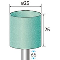 ナカニシ ナカニシ 軸付砥石 10本入 円筒型 φ25×25×軸φ6 GC #120 42887 1Pk(10本)