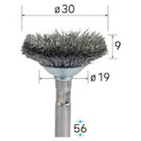 ナカニシ ナカニシ ステンレスブラシ ベベル φ30×9×軸φ6 線φ0.15 52132 1本