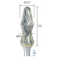 ナカニシ ナカニシ ひょうたん型超硬カッター φ12.7×35×軸φ6 24917 1本
