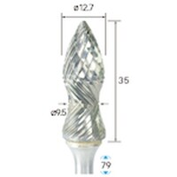 ナカニシ ナカニシ ひょうたん型超硬カッター φ12.7×35×軸φ6 24915 1本