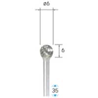 ナカニシ ナカニシ クロスチップブレーカ超硬カッター 球型 φ6×6×軸φ3 25142 1本