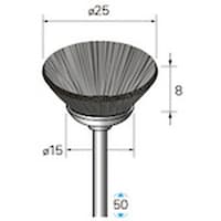 ナカニシ ナカニシ 静電防止ナイロンブラシ 5本入 ベベル型 φ25×8×軸φ3 50749 1Pk(5本)