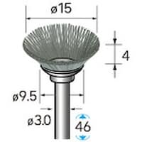 ナカニシ ナカニシ 砥粒入りナイロンブラシ 5本入 ベベル型 φ15×4×軸φ3 線φ0.4 #320 50832 1Pk(5本)