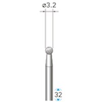 ナカニシ ナカニシ ハイスピード鋼カッター 球型 φ3.2×軸φ3 31113 1本