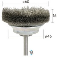 ナカニシ ナカニシ ステンレスブラシ ベベル φ60×16×軸φ6 線φ0.15 52135 1本