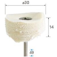 ナカニシ ナカニシ ソフト綿バフ 特厚 3本入 φ30×14×軸φ3 53754 1Pk(3本)