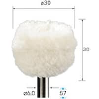 ナカニシ ナカニシ 綿糸バフ φ30×30×軸φ6 53726 1本