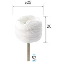 ナカニシ ナカニシ 布バフ 特厚 3本入 φ25×20×軸φ3 53743 1Pk(3本)