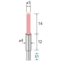 ナカニシ ナカニシ セラミックファイバーブラシ 先端90° φ3×14×軸φ3 51157 1本