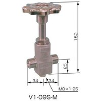 ヤマト産業 YAMATO ネックバルブ ステンレス製 V109SM 低温用中軸ストレート弁 V109SM 1個