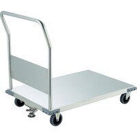 トラスコ中山 TRUSCO ステンレス台車 オールステン台車 コーナーC付 1200X750 帯電防止U車輪 ストッパー付 AS1B100TBUS 1台