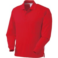 クロダルマ クロダルマ 長袖ポロシャツ レッド 3L 254151703L 1着