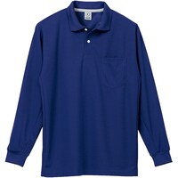 クロダルマ クロダルマ 長袖ポロシャツ ブルー 3L 25446103L 1着