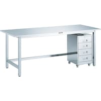 トラスコ中山 TRUSCO SW3型オールステンレス作業台 キャビネットワゴンA型付 SW31575SWA 1台