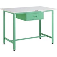 トラスコ中山 TRUSCO 軽荷重立作業台(300kg)HAE型 900X600XH900 1段引出付 ヤンググリーン色 HAE0960F1YG 1台