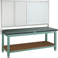トラスコ中山 TRUSCO 重荷重作業台(3000kg)TW型 1800X750XH1740(全高) 前パネル付 グリーン色 RTW1800P1 1台