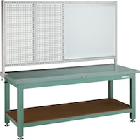 トラスコ中山 TRUSCO 重荷重作業台(3000kg)TW型 1800X750XH1740(全高) 前パネル付 グリーン色 STW1800P1 1台