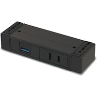 石黒製作所 プラパート カセット式コンセント G001 黒 電源1口/USBA(中継)1口 G0012EAB 1個