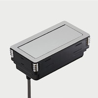 石黒製作所 プラパート フラットプッシュコンセント シルバー 電源2口/LAN1口 G2012E1CS 1個