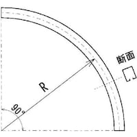 ヤボシ ヤボシ カーブレール 900R 上 (スチール製)2号 2KTR900 1本
