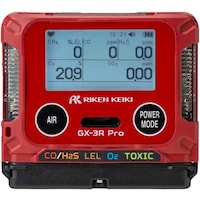 理研計器 理研 個人装着型マルチガス検知器 GX3RPro(可燃性ガス・酸素・硫化水素・二酸化炭素) GX3RPROBH1E4D2D1 1台