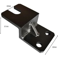 ティーエフサービス ティーエフサービス 爪型固定金具溶接タイプ80×25×61mm(ブラック)1個入り 9AY8070BK 1個