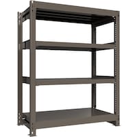 HIKARI製作所 ICHIMAI 重量ボルトレスラック 段荷重1000Kg H1500×W1200×D600 天地4段 単体グレー TH1000546T4 1台