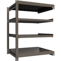 HIKARI製作所 ICHIMAI 重量ボルトレスラック 段荷重1000Kg H1500×W1200×D900 天地4段 連結グレー TH1000549R4 1台