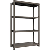 HIKARI製作所 ICHIMAI 重量ボルトレスラック 段荷重1000Kg H2400×W1500×D600 天地4段 単体グレー TH1000856T4 1台