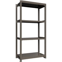 HIKARI製作所 ICHIMAI 重量ボルトレスラック 段荷重1000Kg H2400×W1200×D600 天地4段 単体グレー TH1000846T4 1台