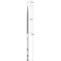 リューター リューター 精密ヤスリ 荒目(角) X0304 1袋(1本)