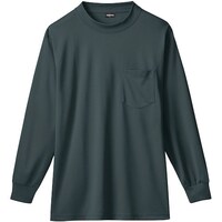 ソウワ 桑和 50388 長袖ローネックシャツ(胸ポケット付き) チャコールグレー 4L 50388234L 1着