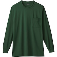 ソウワ 桑和 50384 長袖Tシャツ(胸ポケット付き) アーミー S 5038482S 1着