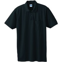 ソウワ 桑和 50127 半袖ポロシャツ(胸ポケット付き) ブラック 4L 50127044L 1着