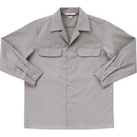 クロダルマ クロダルマ 長袖開衿シャツ ライトグレー LL 2570040LL 1着