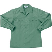 クロダルマ クロダルマ 長袖開衿シャツ グリン L 256180L 1着