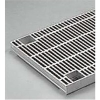 カネソウ カネソウ スチール製グレーチング ボルト固定式 細目滑り止め模様付 横断溝用 QXBL86544 1枚