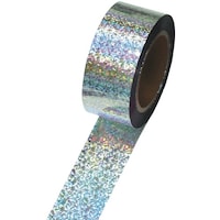 ササガワ ササガワ メッキテープ メッキテープ ホログラム 銀 50mm×100m 4004397 404397 1個