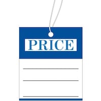 ササガワ ササガワ 提札 四角型 青 PRICE 1803336 183336 1箱(500枚)