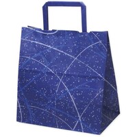 ササガワ ササガワ 手提げ袋 手提げ袋 ゆうび 220×130×230 ブルー 50P 5005513 505513 1束(50枚)