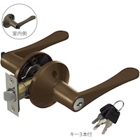 マツ六 ECLE リフォーム用レバーハンドル錠 鍵付間仕切錠(鍵付個室用) アンバー色 7010171 7010171 1組