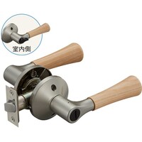 マツ六 ECLE リフォーム用レバーハンドル錠 間仕切錠(個室用) 木製 Nシルバー色 7010063 7010063 1組