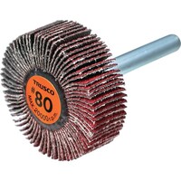 トラスコ中山 TRUSCO セラミックフラップホイール 軸径6mm #80 外径40×幅15×軸長40 (5個入) TCF4015CE80 1箱(5個)