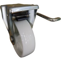 ヨドノ ヨドノ ナイロン車輪(ベアリング無)プレス製固定車ブレーキ付 許容荷重245daN PKB150 1個