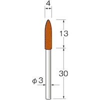 リューター リューター 軸付セラミックゴム砥石(ブルーセラミックゴム砥石) R2416 1袋(5本)
