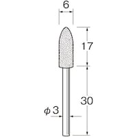 リューター リューター 軸付セラミックゴム砥石(ブルーセラミックゴム砥石) R2421 1袋(5本)