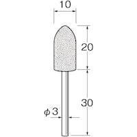 リューター リューター 軸付セラミックゴム砥石(ブルーセラミックゴム砥石) R2441 1袋(5本)