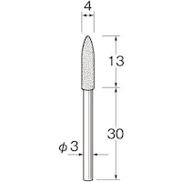 リューター リューター 軸付セラミックゴム砥石(ブルーセラミックゴム砥石) R2411 1袋(5本)